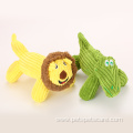 Corduroy plush loin and crocodile pet toy